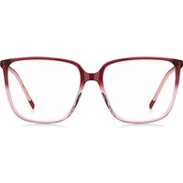 HUGO HG 1323 0T5 Women's Eyeglasses Pink Size 55 (Frame Only) - Blue Light Block Available - Transparent Faded Burgundy Pink (55)