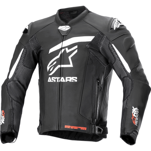 Alpinestars MC-Jakke GP Plus R V4 Rideknit Leather - Sort/Hvid