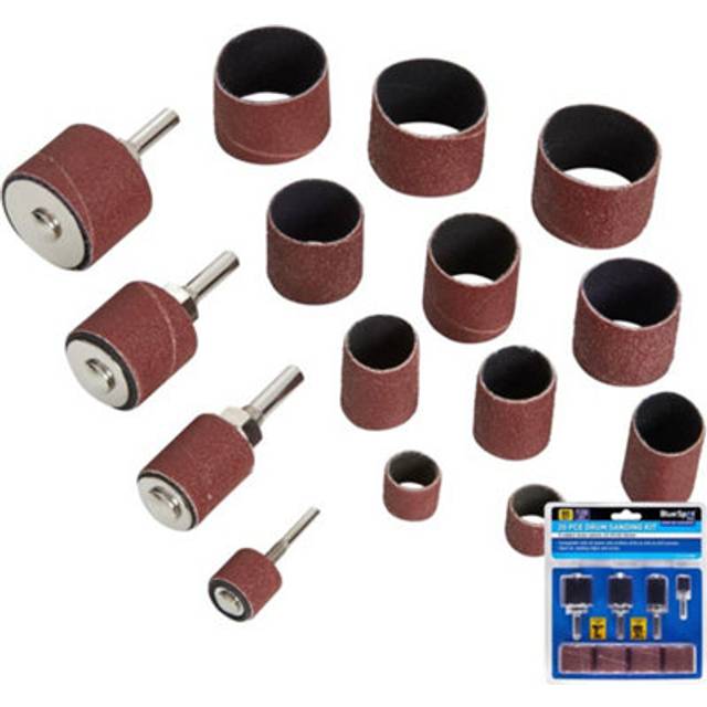 Blue Spot Tools Drum Sanding Kit 4 Rubber Drum Wheels - 20 Piece