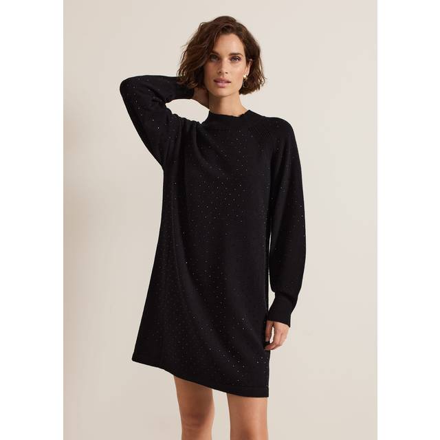 Tala Embellished Mini Dress - BLACK - Phase Eight offers inclusive collections, with each style expertly created by the in-house team of designers. Daily basics and occassionwear can be found across each line, with hand-drawn prints adorning many of the brands creations. With versatility and sophistication in mind, you are sure to find a piece that you will continue to reach for year after year.