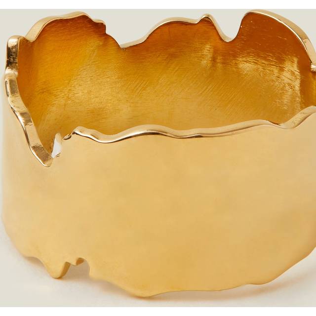 Stainless Steel Chunky Band Ring Gold, Size: Small, Women's - Accessorize