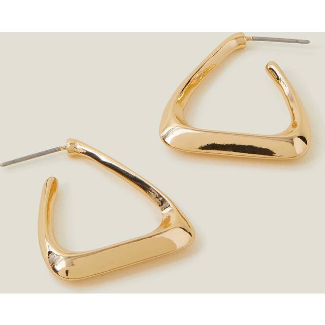 Gold Triangle Hoop Earrings, Women's - Accessorize - One Size