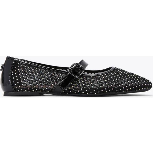 KG Kurt Geiger Nina Embellished Mesh Ballet Shoes, Black