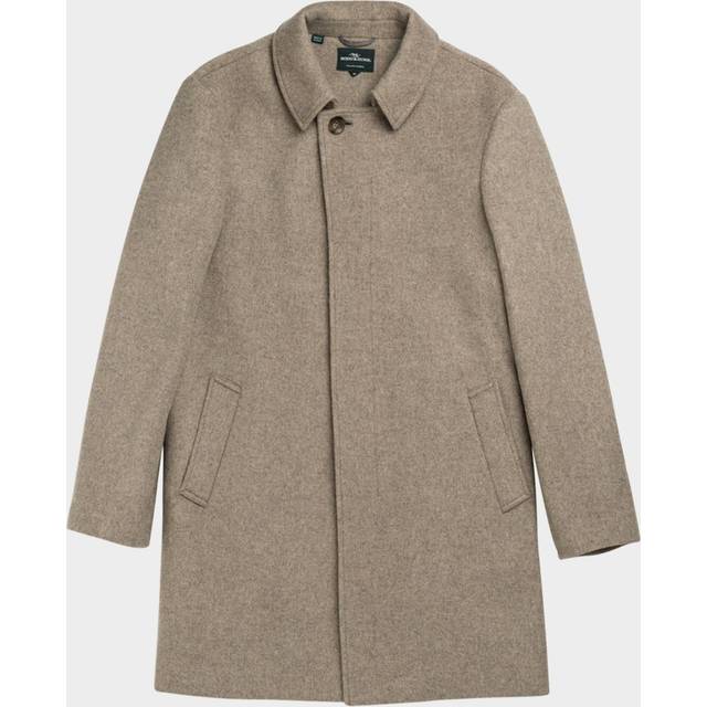 Rodd & Gunn Mt Florence Wool Blend Tailored Overcoat, Fawn