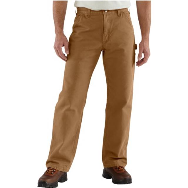 Carhartt Men's Loose Fit Washed Duck Flannel-Lined Utility Work Pant  Carhartt Brown  46W x 30L