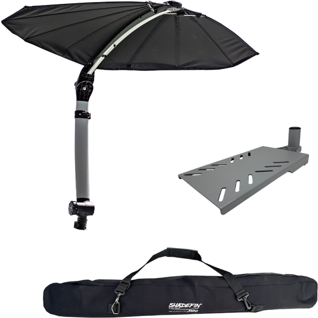 Taco shadefin mini w/black fabric bag & swivel seat mount kit boat t10-4000-4