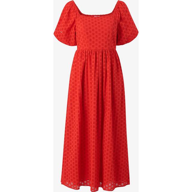 SELECTED FEMME Slfanelli On Off Ankle Dress Flame Scarlet 36