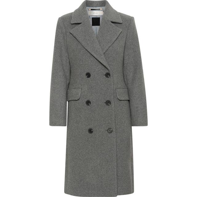 InWear Thora Lapel Wool Blend Coat, Granite Melange