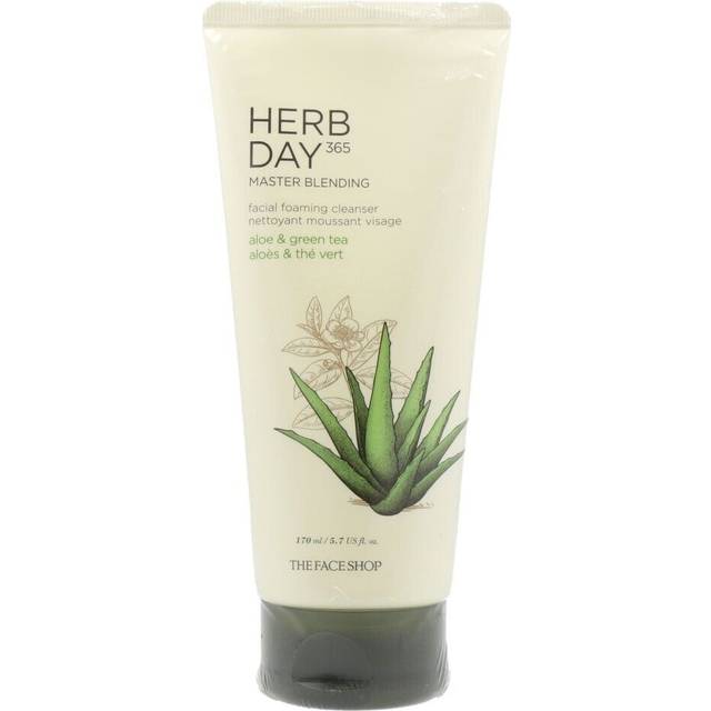 [THE FACE SHOP] Herb Day 365 Master Blending Cleansing Foam Aloe & Green Tea 170ml