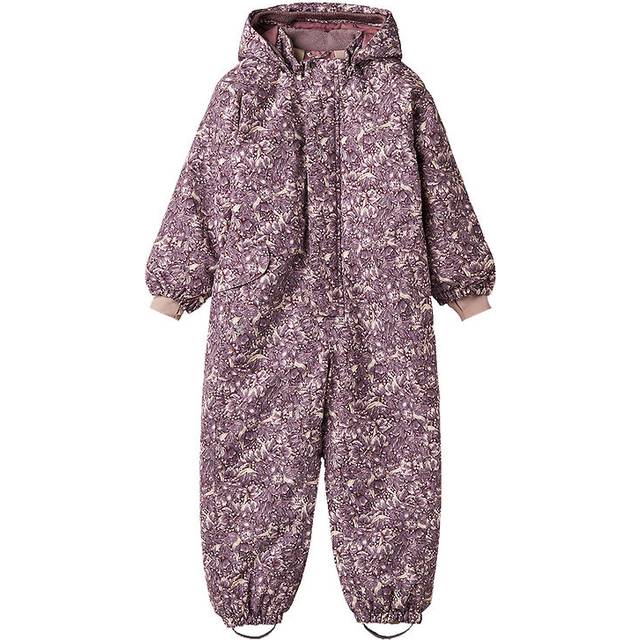 Wheat Vinteroverall - Miko Tech - Purple Tulpaner - Wheat - 4 år (104) - Vinteroverall