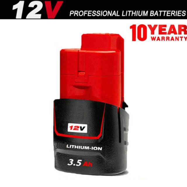 M12b2 12v Li-ion 3.5ah For Milwaukee Battery Cordless 48-11-2402 48-11-2440 Pack