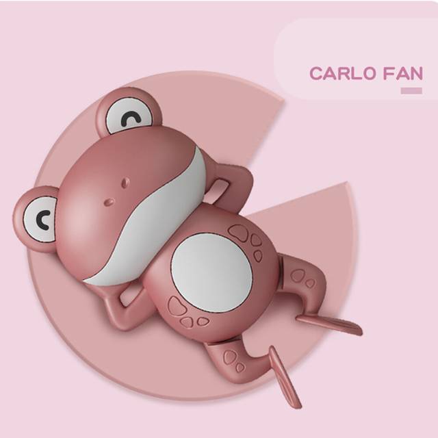 (carlo pink) Baby Shower Clockwork Cute Animal Swimming Frog When Baby Bath In Bathroom Baby Water Toy