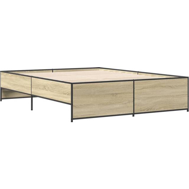 vidaXL Bed Frame without Mattress Sonoma Oak 160x200 cm - Brown