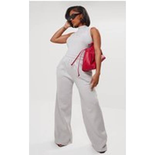 Shape Grey Sweat High Waist Wide Leg Joggers, Grey