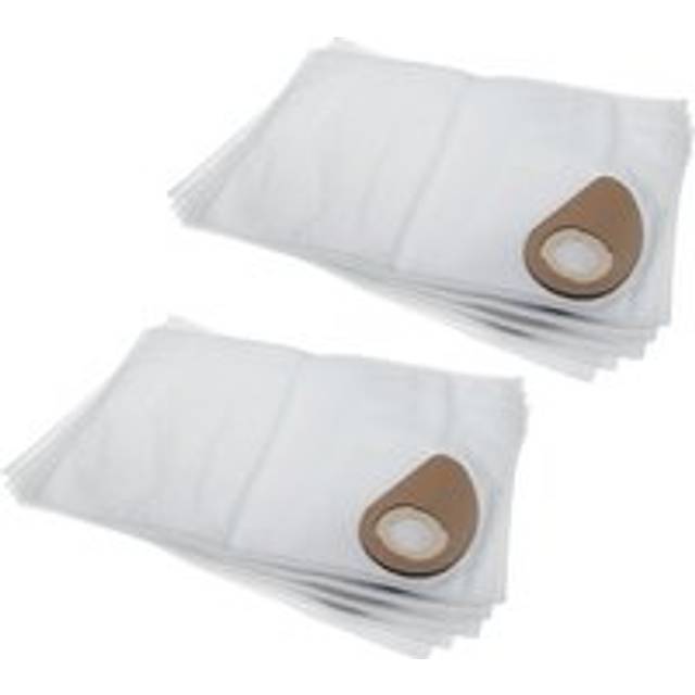 10 microfleece Dust Bags compatible with Nilfisk Buddy ii 12, 18, 18 inox, 18 l, 18 t, 18 t inox Vacuum Cleaner, 48,85cm x 33.4cm, White - Vhbw