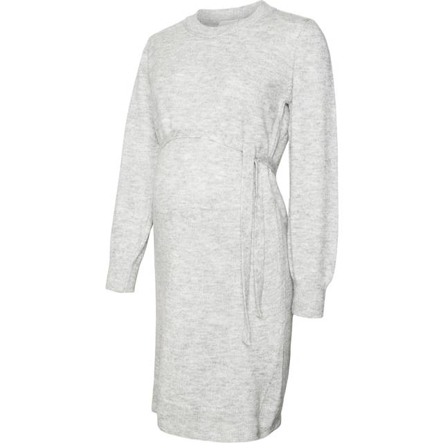 MAMALICIOUS mlnewanne L/S Abk Knit Dress A. Noos |Grå |XXL