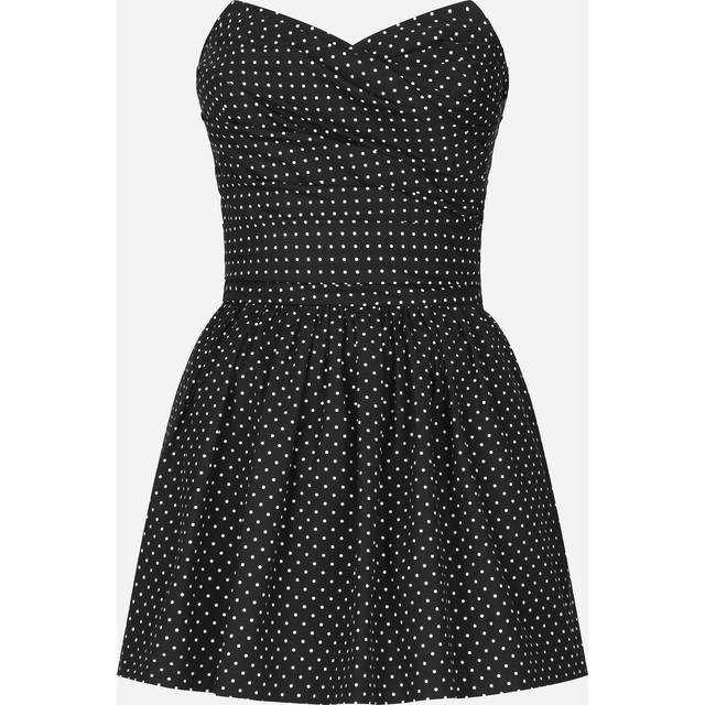 Dolce & Gabbana Strapless Polka-Dot Mini Dress - 46