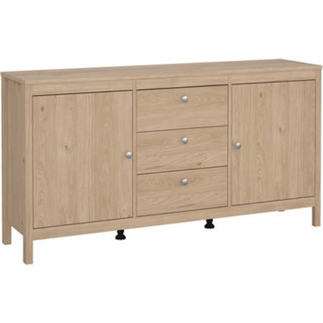 Madrid Sideboard 2 Doors + 3 Drawers in Jackson Hickory Oak - Light Oak - One Size