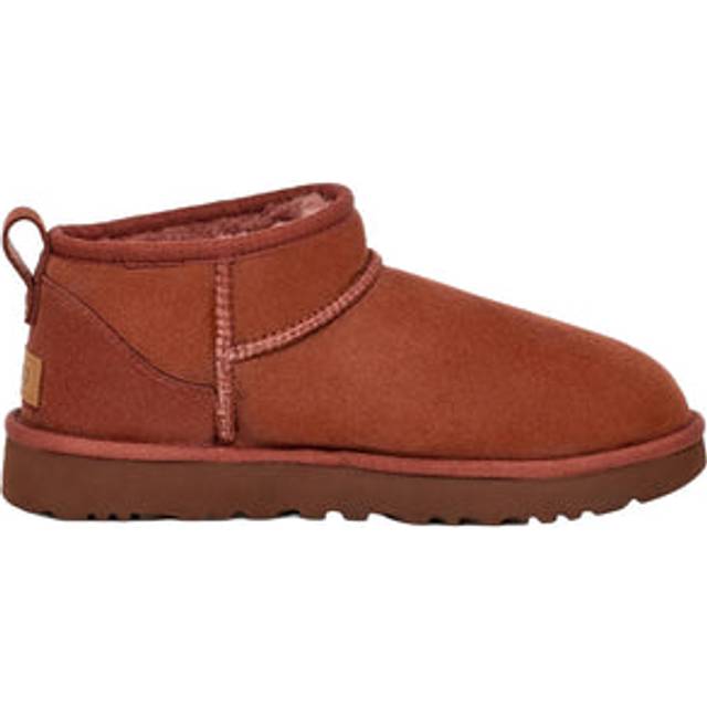 UGG® Classic Ultra Mini Boot for Women in Red Jasper, Size 8, Suede/Polyester/Leather