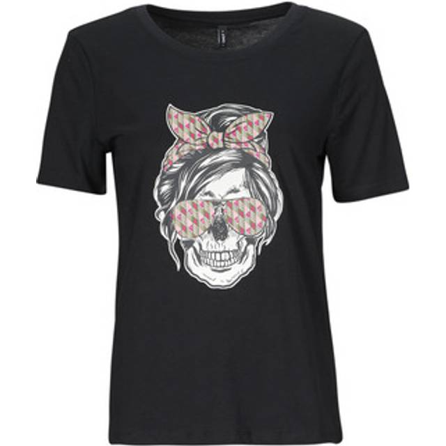 Women's striped T-shirt Only Stella Life - Noir
