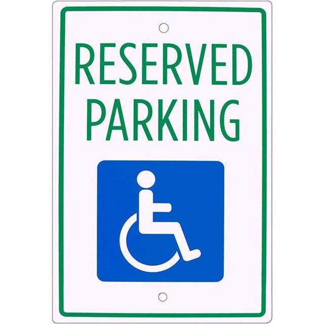 Brybelly ISGN-003 Handicap Parking Sign - 18 x 12 in.