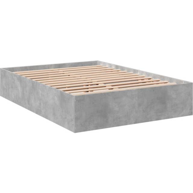 vidaXL Bed Frame without Mattress Concrete Grey 140x200 cm