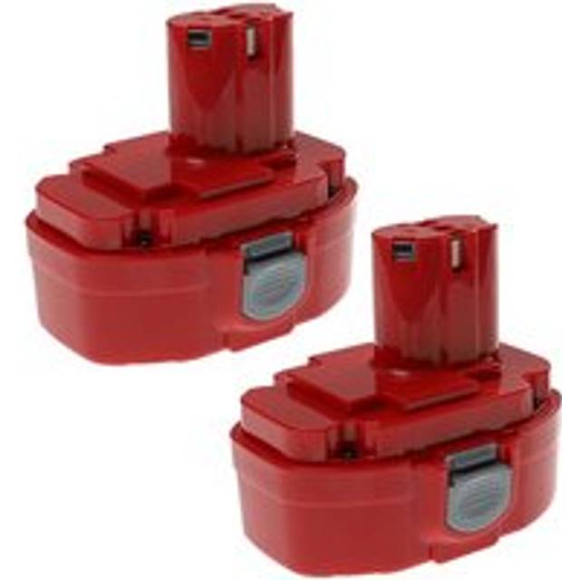 Extensilo - 2x Replacement Battery compatible with Makita 6347DWAE, 6347DWDE, 6347DWFE, 6349DWDE, 6349DWFE Electric Work Tool (3300 mAh, NiMH, 18 v)