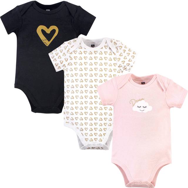 Hudson Baby Unisex Cotton Bodysuits  Dream Love  0-3 Months