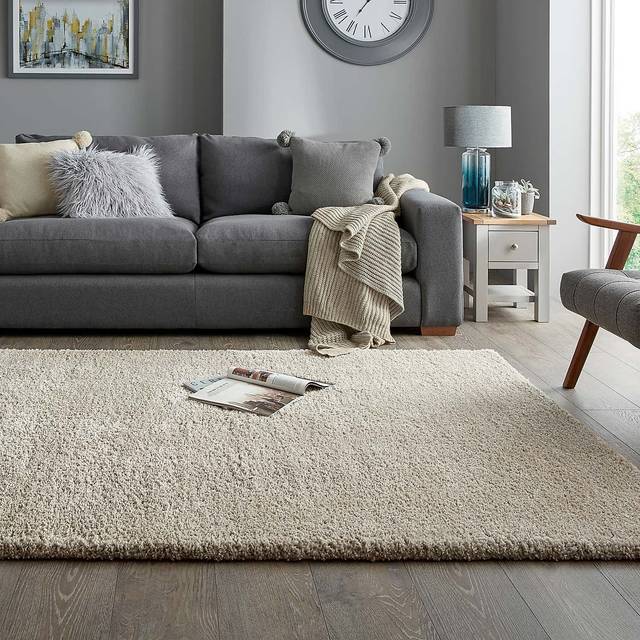 Cosy Soft Shaggy Rug - Teddy Natural