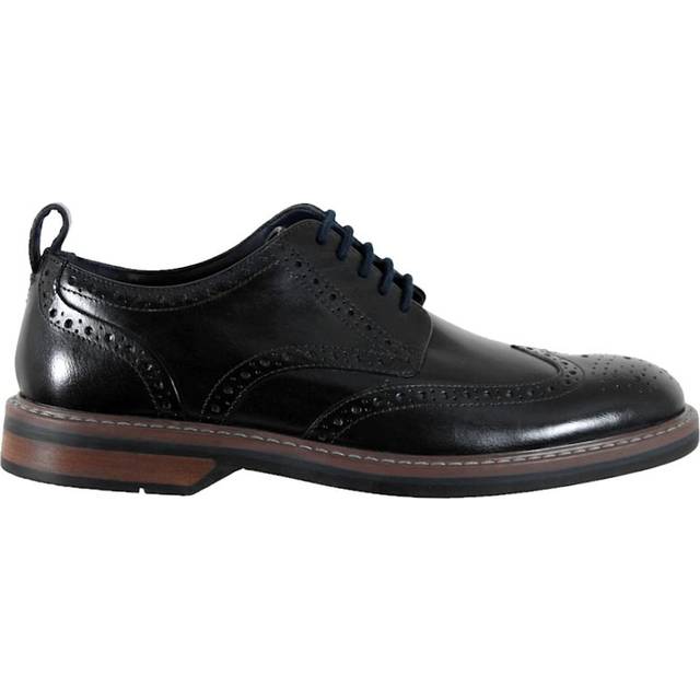 Clarks för män. 26178471 Aldwin Limit läderskor marinblå (42), Hud, Karta, Nyckelband, Casual, Marino - Marinblå, Läder (42)