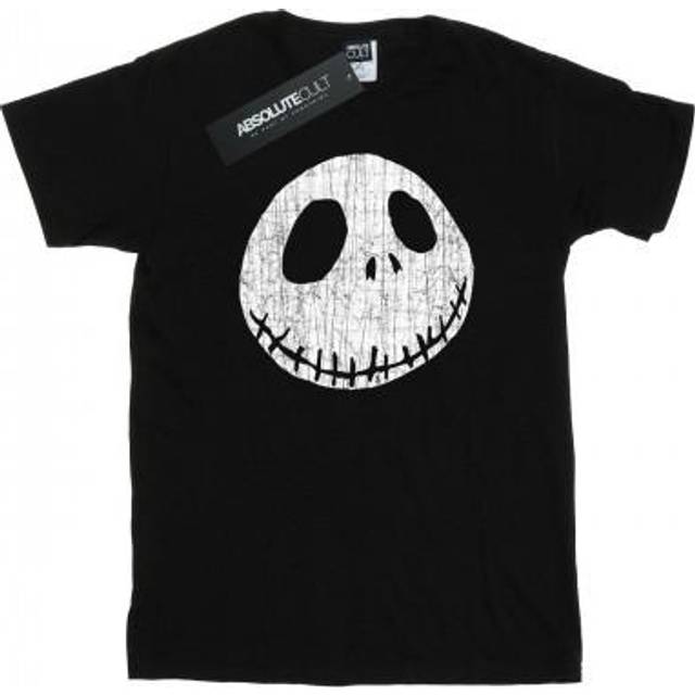 Nightmare Before Christmas Jack Cracked Face T-Shirt - Black - 9 Years