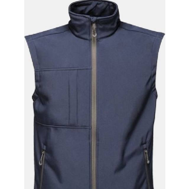 (L, Navy/Seal Grey) Regatta Mens Octagon II Printable Soft Shell Bodywarmer