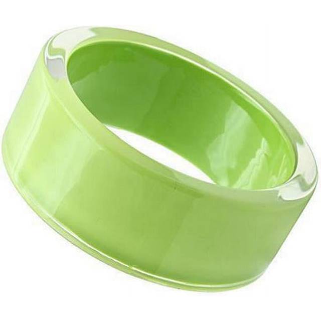 8 in. Resin Bangle with Synthetic Stone, Peridot