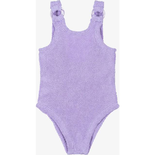 Hunza G Lilac Domino Crinkled Swimsuit 1-6 Years - LILAC