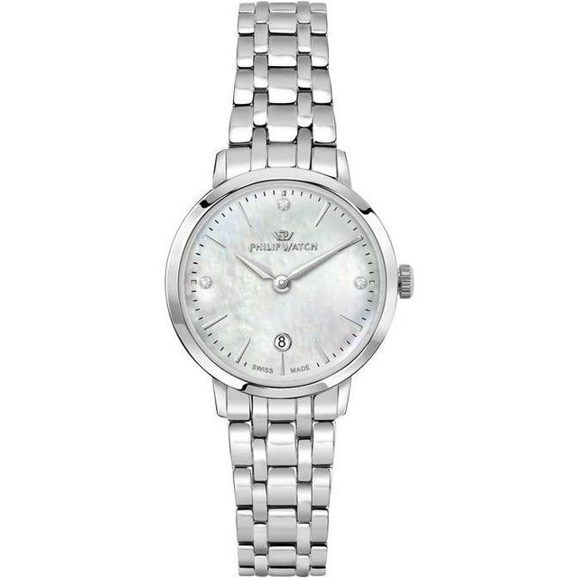 Philip Watch Swiss Made Audrey Crystal Accents Mother Of Pearl Dial Quartz R8253150512 Women's Watch