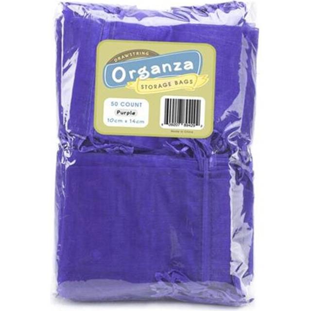 Bry Belly  Lot of 50 Purple Drawstring Organza Storage Bags