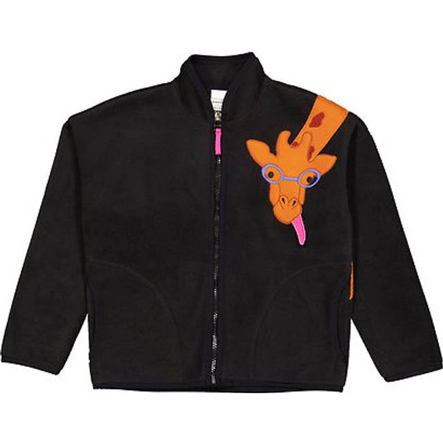 Fred's World by Green Cotton unisex fleece giraff jacka, svart, 92