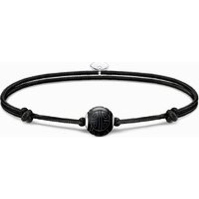 Thomas Sabo Bracelet Karma Secret with black obsidian Bead matt black A2101-172-11-L22V - black/silver-coloured - 22 cm