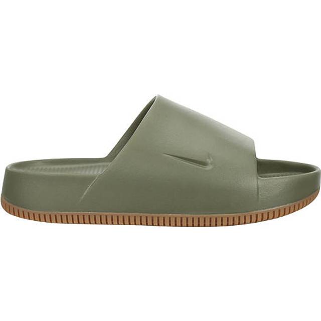 Nike Calm Slide Medium Olive Gum Men Sneakers Green Gum-Medium-Brown FD4116-203 42.5