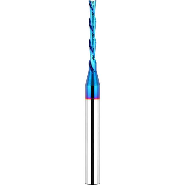 Downcut Spiral Router Bit 1/4 Inch Shank,1/8 Cutting Diameter, Extra Long 3 Solid Carbide for Wood Cut,Carving