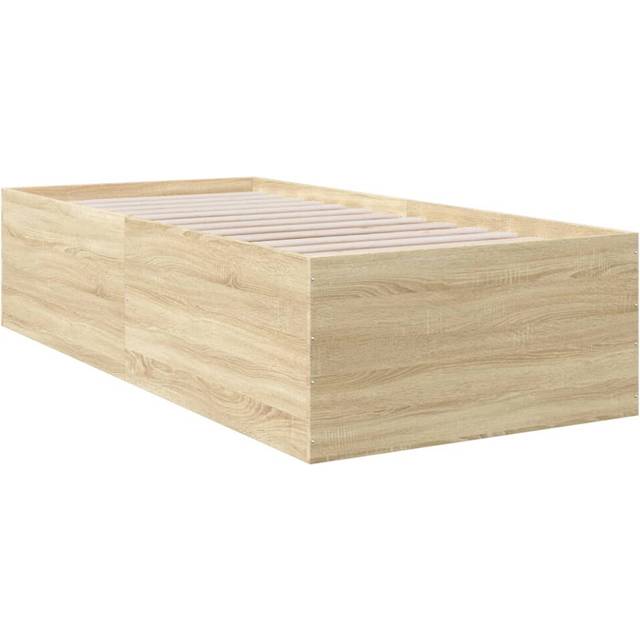 (sonoma oak, 90 x 200 cm/ 45 cm) vidaXL Bed Frame Bed Base Sonoma Oak 75x190 cm Small Single Engineered Wood