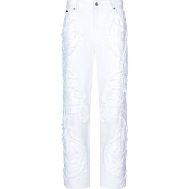 Dolce & Gabbana Boyfriend Jeans With Embroidery - Woman Denim And Jeans Multi-colored 48