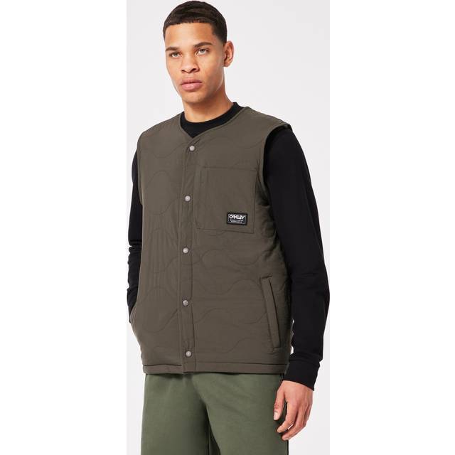 Oakley Men's Quilted Sherpa Vest - Color: New Dark Brush Size: Xxl