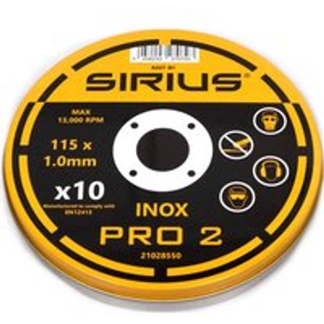 Sirius PRO-2 115mm x 1mm Universal Cutting Discs 115mm Pack of 10