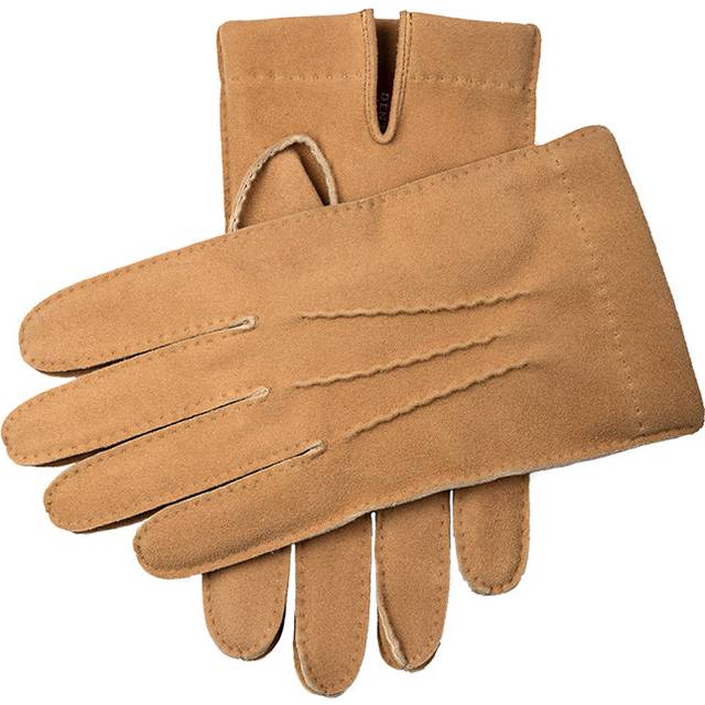 Men’s Heritage Handsewn Three-Point Cashmere-Lined Buckskin Leather Gloves - CAMEL / 7
