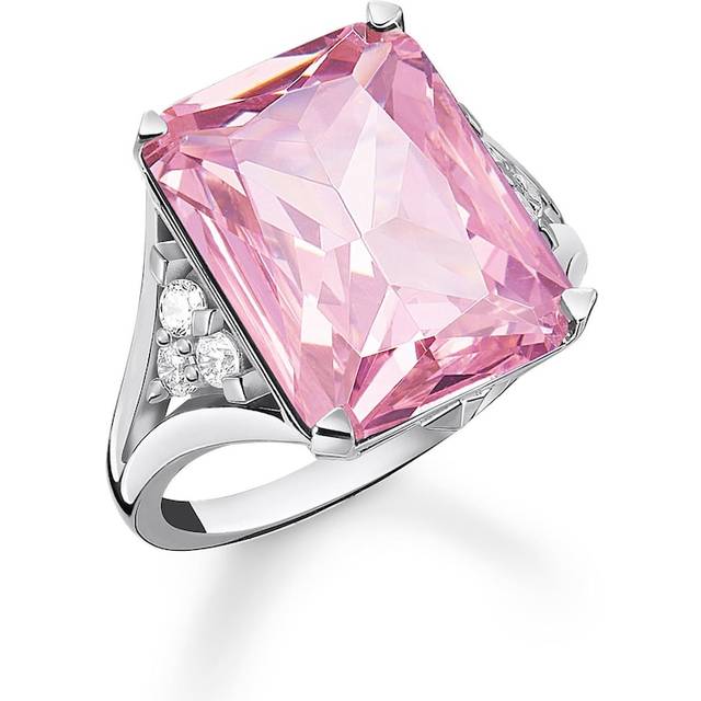 Thomas Sabo Ring with pink and white stones silver pink TR2339-051-9-54 - pink/silver-coloured/white