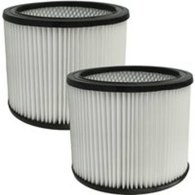 2x Cartridge Filter compatible with Arebos industrial vacuum cleaner 1600W Vacuum Cleaner - Black White - Vhbw