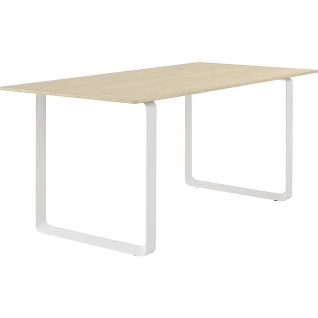 Muuto - 70/70 Table matbord 170x85 cm, Massiv ek/Vit - Matbord - TAF Studio - Träfärgad,Vit - Metall/Trä