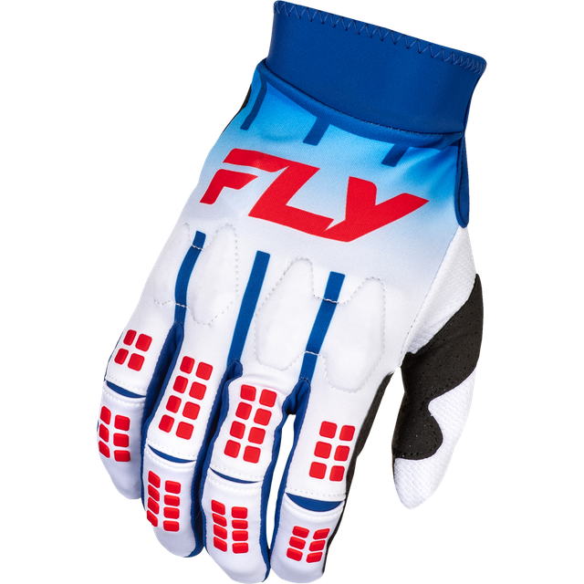 Fly racing 2025 evolution dst mx gloves red white blue motocross off-road mtb