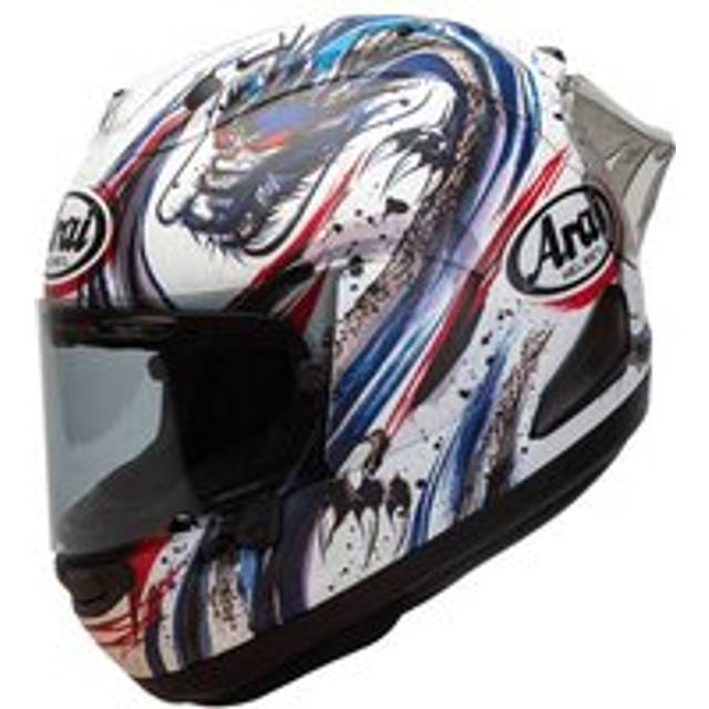 Arai RX-7V Evo Kiyo Trico, full face helmet , color: White/Grey/Blue/Red , size: S